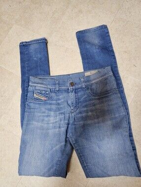 Diesel Livier Jeans Womens 28 x 31 Super Slim Jegging Blue Denim Stretch Pants